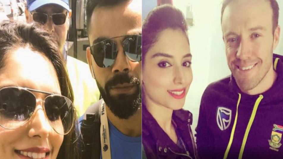 इस पाकिस्तानी पत्रकार की सेल्फी के 'जाल' में फंसे डिविलियर्स और कोहली!!