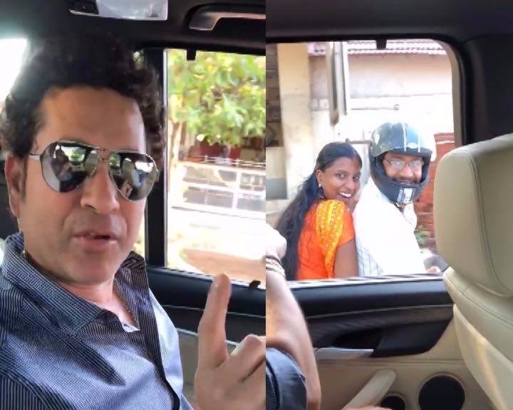 watch sachin tendulkars video on road safety went viral WATCH: फिर खास मिशन पर निकले सचिन, कार रोक कर दी जरुरी सलाह