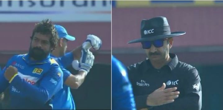 मैदान पर फिर धोनी ने दी अंपायर को मात