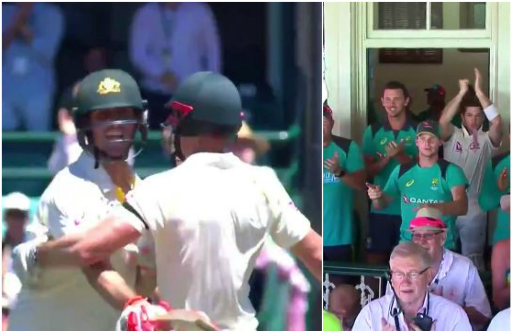 ASHES: रन पूरा किए बिना शतक का जश्न मनाने लगे मार्श ब्रदर्स, ड्रेसिंग रूम से चिल्ला पड़े कप्तान स्मिथ steve smiths hilarious reaction as mitchell marsh and shaun marsh celebrate century early ASHES: रन पूरा किए बिना शतक का जश्न मनाने लगे मार्श ब्रदर्स, ड्रेसिंग रूम से चिल्ला पड़े कप्तान स्मिथ