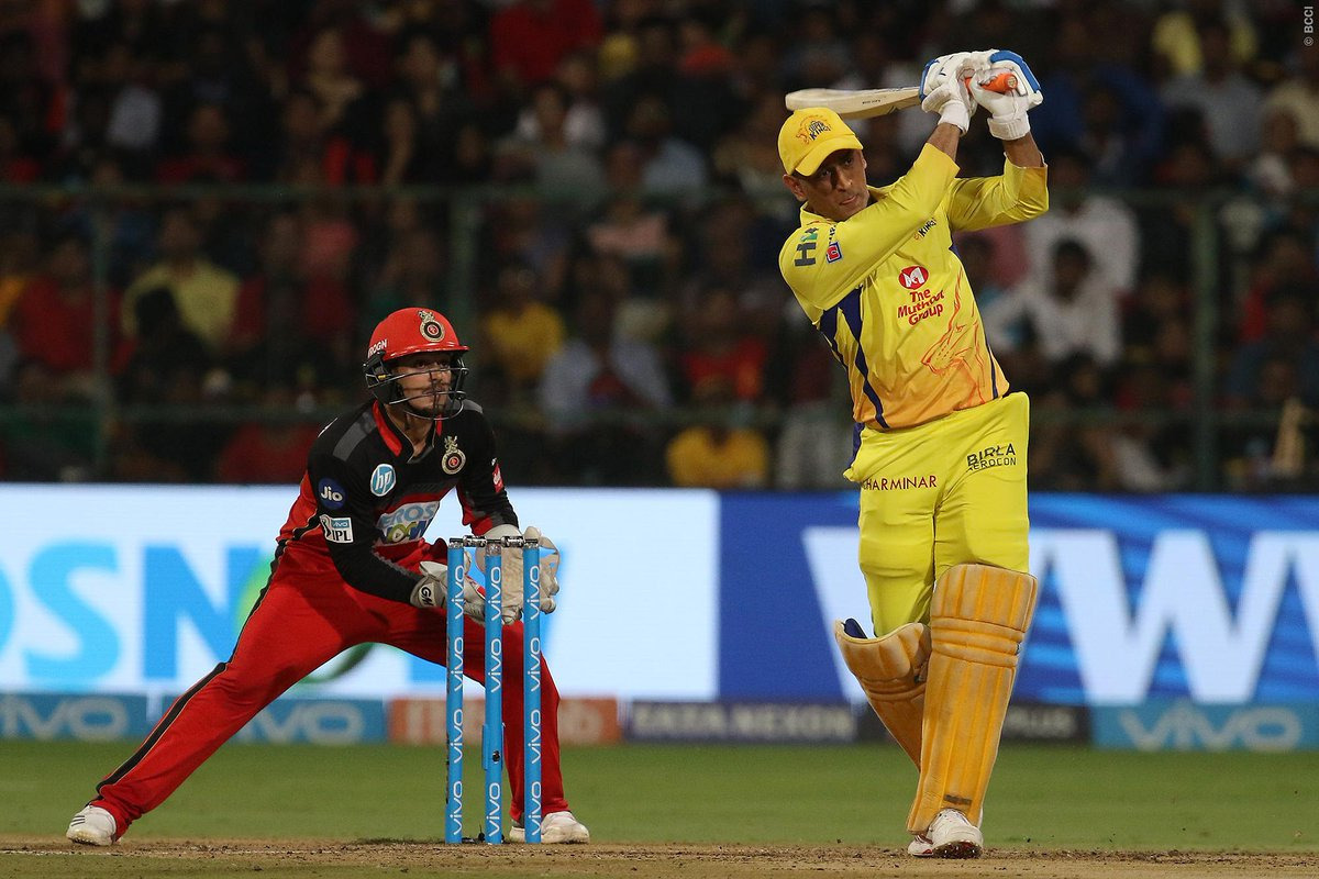 ipl 2018 match number 24 rcb vs csk match report धोनी की तूफानी पारी के आगे 206 का लक्ष्य भी हुआ छोटा, आरसीबी को पांच विकेट से मिली हार