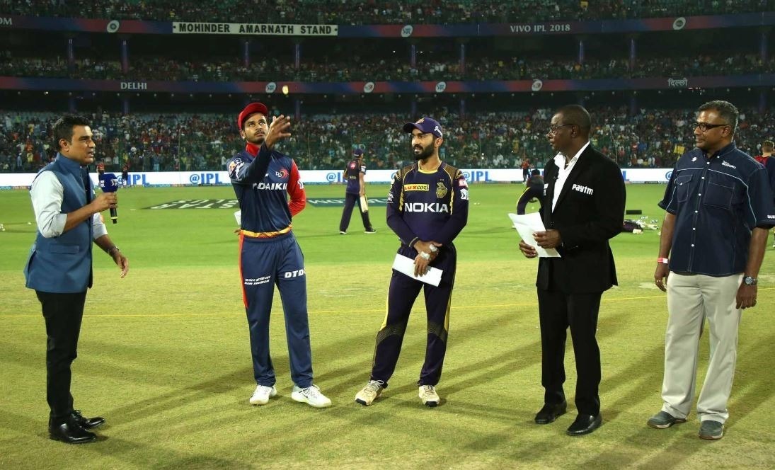 kolkata knight riders won the toss and elect to field first DD vs KKR: केकेआर ने टॉस जीतकर दिल्ली डेयरडेविल्स को दिया पहले बल्लेबाजी का न्योता