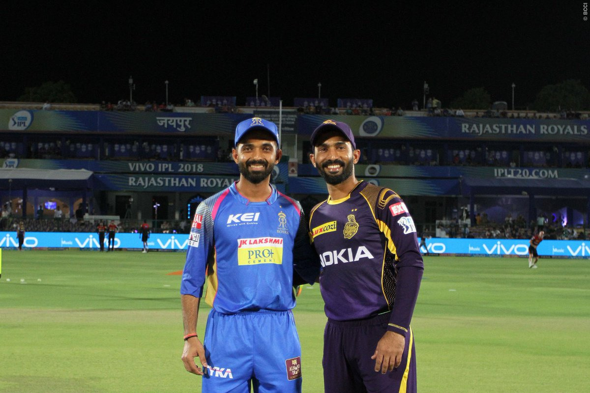 ipl 2018 eliminator kkr vs rr toss report KKR vs RR: एलिमिनेटर मुकाबले में राजस्थान ने टॉस जीतकर पहले गेंदबाजी करने का फैसला किया