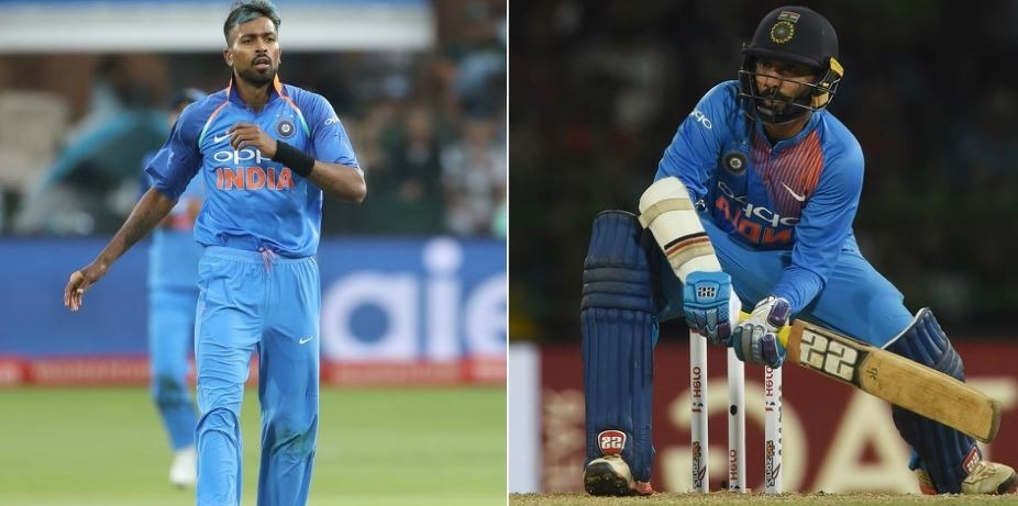 hardik pandya dinesh karthik to play for icc world xi against west indies वर्ल्ड इलेवन की टीम का हिस्सा होंगे पांड्या और कार्तिक