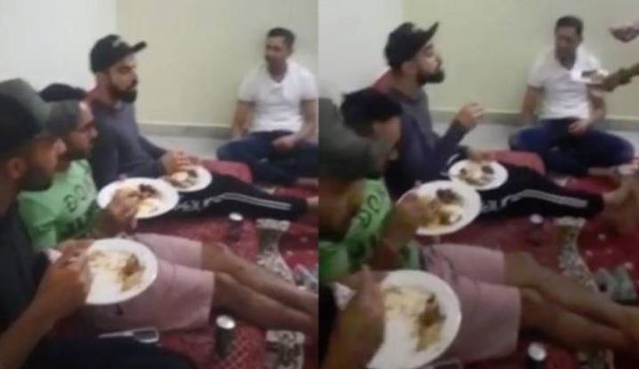 virat kohli visits mohammed sirajs home gets treated to traditional hyderabadi biryani watch video मोहम्मद सिराज के घर हैदराबादी बिरयानी पर टूट पड़ी कोहली एंड टीम