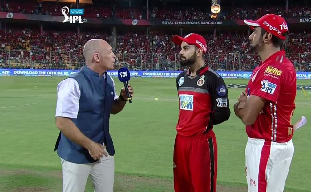 ipl 2018 match 48 kxip vs rcb toss report KXIP vs RCB: कोहली ने टॉस जीतकर पहले गेंदबाजी करने का फैसला किया