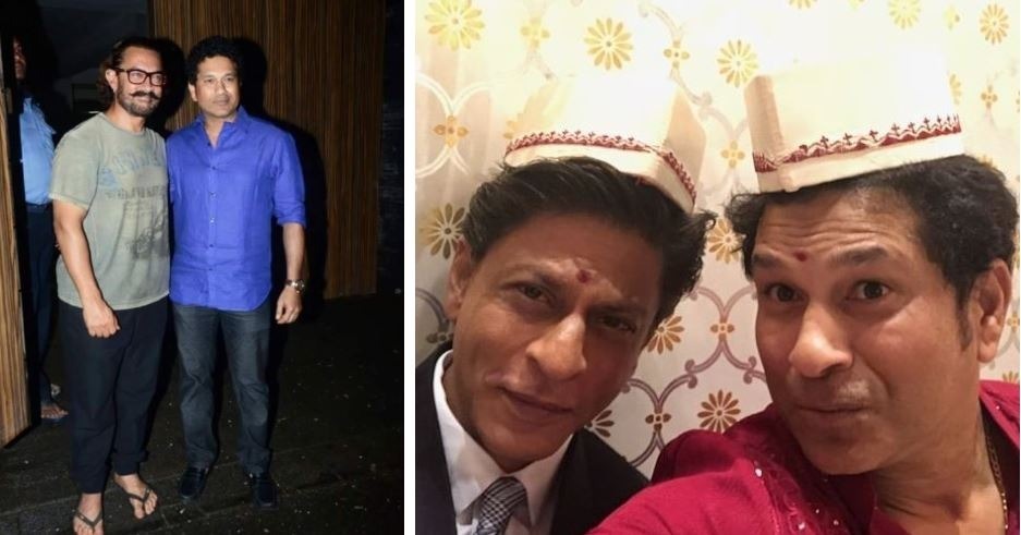 एक ही दिन में बॉलीवुड के दो बड़े खानों से मिले सचिन तेंदुलकर