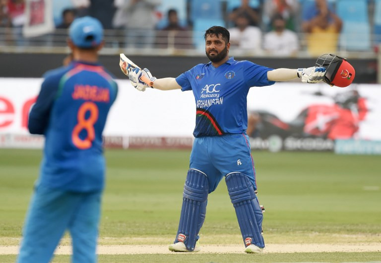 asia cup india vs afghanistan inning report अहमद शहजाद की तूफानी शतकीय पारी,भारत के सामने चुनौतीपूर्ण लक्ष्य