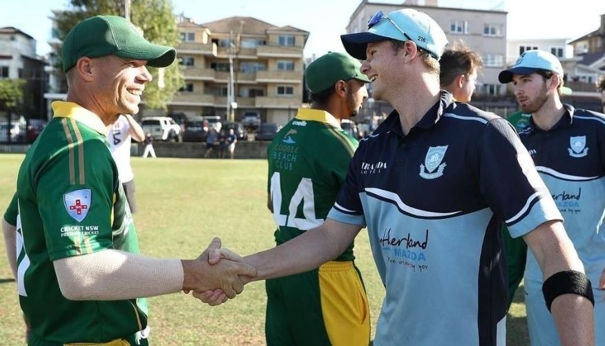 steve smith david warner play together for first time since ban बॉल टेम्परिंग विवाद के बाद पहली बार एक साथ मैदान पर उतरे स्टीव स्मिथ और डेविड वॉर्नर