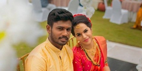 राजस्थान रॉयल्स के स्टार संजू सैमसन ने गर्लफ्रेंड से रचाई शादी