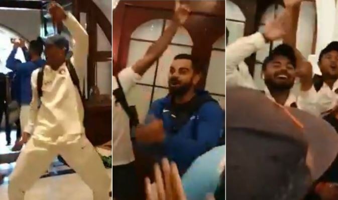 ऑस्ट्रेलिया को टेस्ट सीरीज में हराने के बाद भारतीय टीम का 'डांस इंडिया डांस'
