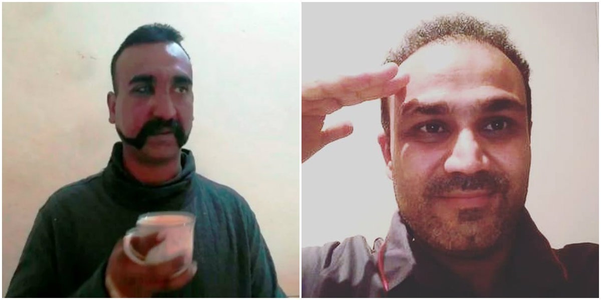 वापसी पर स्वागत करते हुए वीरेंद्र सहवाग ने अभिनंदन को किया सिर झुकाकर नमन