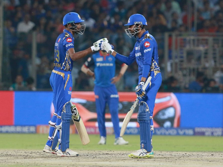 dc vs mi pandya brothers superfast innings help mumbai indians to post 168 runs against delhi capitals DC vs MI: पंड्या भाईयो ने बल्लेबाज़ी में दिखाया जलवा, मुंबई ने दिल्ली को दिया 169 रन का टारगेट