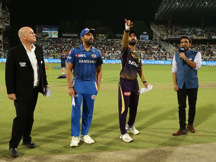 kkr vs mi toss mumbai indians won the toss and elected to bowl first KKR vs MI TOSS: ईडन गार्डन्स पर रोहित शर्मा ने जीता टॉस, कोलकाता को दी पहले बल्लेबाज़ी