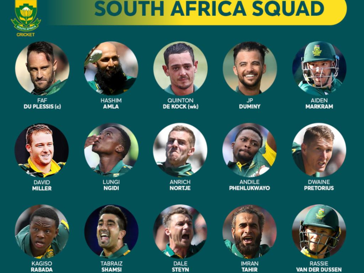 world cup 2019 south africa announce his 15 members world cup squad World Cup 2019: साउथ अफ्रीका ने किया 15 खिलाड़ियों के नाम का एलान, स्टेन, अमला और ताहिर भी शामिल