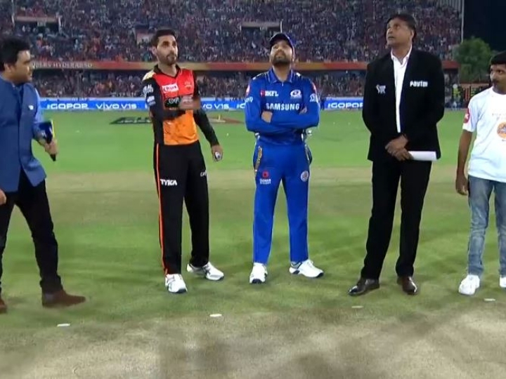 ipl 2019 srh vs mi sunrisers hyderabad win the toss and decided to bowl first IPL 2019, SRH vs MI: सनराइजर्स हैदराबाद ने जीता टॉस, मुंबई को दिया पहले बल्लेबाजी का न्योता