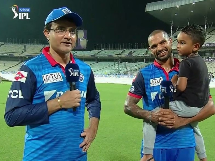 ipl 2019 dhawan in the league of rohit virat ms dhoni sourav ganguly WATCH DC vs KKR: सौरव गांगुली बोले, 'विराट, रोहित, धोनी की लिस्ट में शामिल हैं धवन'