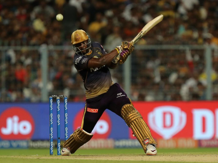 ipl 2019 kolkata knight riders andre russel completes 50 sixex in ipl 12 IPL 2019: आंद्रे रसल ने IPL सीज़न 12 में पूरा किया छक्कों का अर्धशतक, दूसरे नंबर पर हैं गेल