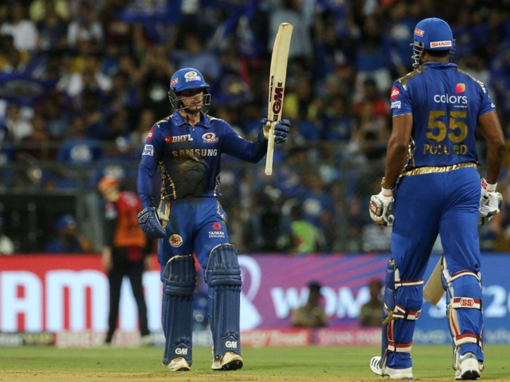 mi vs srh mumbai indians post 162 against sunrisers hyderabad MI vs SRH: डीकॉक की जुझारू पारी के बावजूद सनराइज़र्स को 163 रनों का लक्ष्य ही दे पाया मुंबई