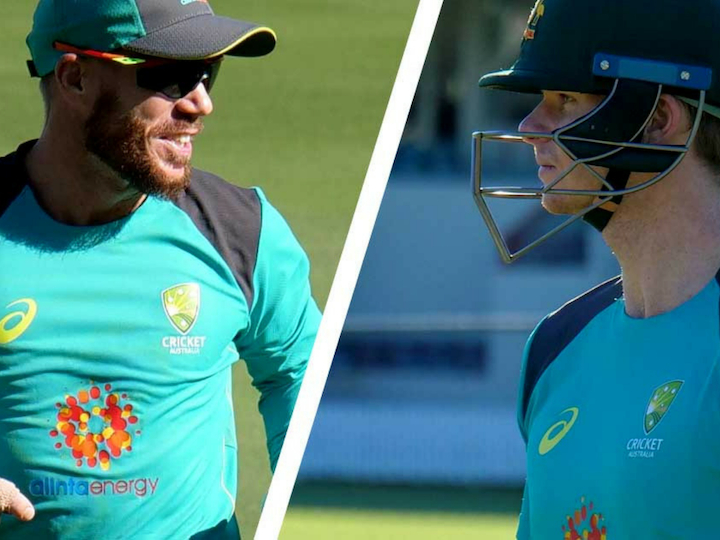 steve smith and david warner join australia training session for 1st time since ball tampering incident बॉली टेंपरिंग विवाद के बाद पहली बार ऑस्ट्रेलियाई ट्रेनिंग सेशन में दिखे वॉर्नर और स्मिथ