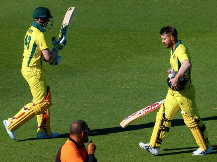 australian xi beats new zealand by one wicket in first world cup warm up game in brisbane न्यूजीलैंड के खिलाफ प्रैक्टिस मैच में चमके डेविड वार्नर और स्टीव स्मिथ