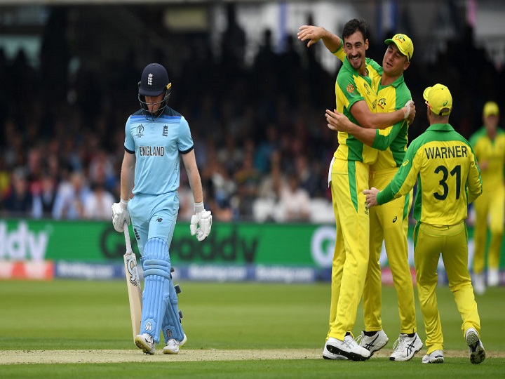 engvsaus live updates and icc world cup england vs australia latest news updates austrlia beats england by 64 runs reaches into semifinal हाईलाइट्स World Cup 2019 England vs Australia: इंग्लैंड को 64 रनों से हराकर सेमीफाइनल में पहुंचने वाली पहली टीम बनी ऑस्ट्रेलिया, बेहरनडॉर्फ की बेहतरीन गेंदबाजी