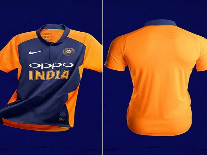 indian cricket team new orange jersey launched here is the first look टीम इंडिया की नई ऑरेंज जर्सी हुई लॉन्च, देखें पहला लुक