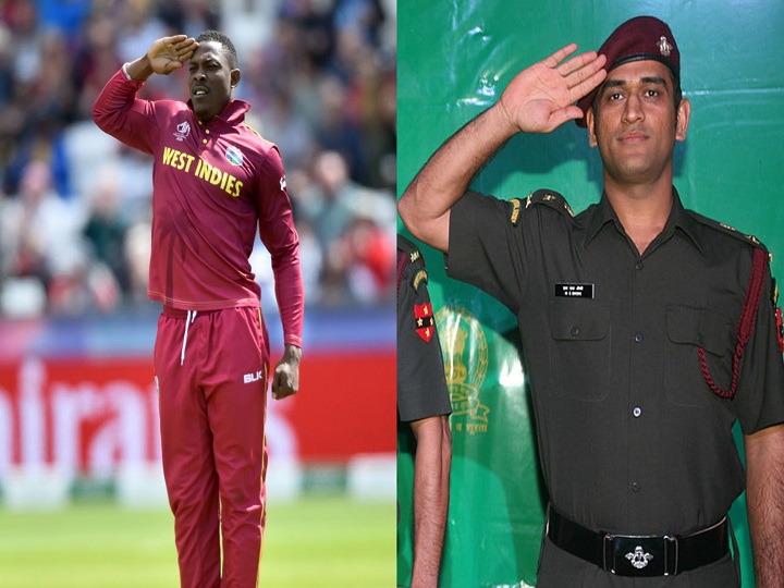 sheldon cottrell salutes ms dhonis inspirational love for country and partner शेल्डन कॉटरेल ने महेंद्र सिंह धोनी को उनकी देशभक्ति के लिए किया सेल्यूट, दोस्तों के साथ शेयर किया आर्मी वीडियो