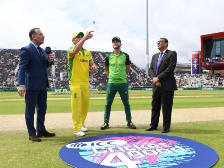 world cup 2019 south africa win the toss chose to bat firt World Cup 2019 AUS vs SA: आखिरी लीग मैच में टॉस जीतकर पहले बल्लेबाज़ी कर रहा है दक्षिण अफ्रीका