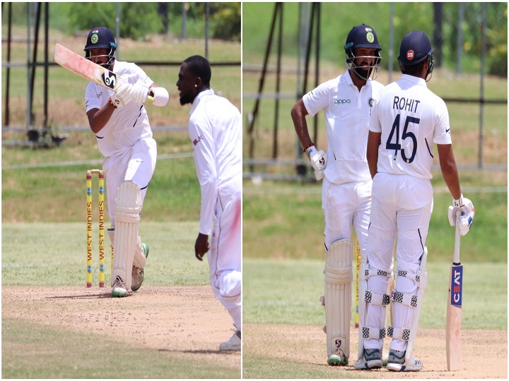 ind vs wi practice match pujara scores century indian scored 297 runs for 5 wickets IND vs WI अभ्यास मैच: पुजारा का शतक, भारत ने बनाए 5 विकेट पर 297 रन