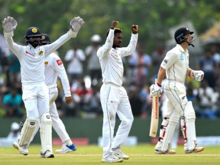 sl vs nz 1st test day 2 new zealand bowled out for 249 SL vs  NZ, 1st Test Day-2: अकिला धनंजय और लकमल की बेहतरीन गेंदबाजी के आगे पहली पारी में 249 रनों पर सिमटी न्यूजीलैंड