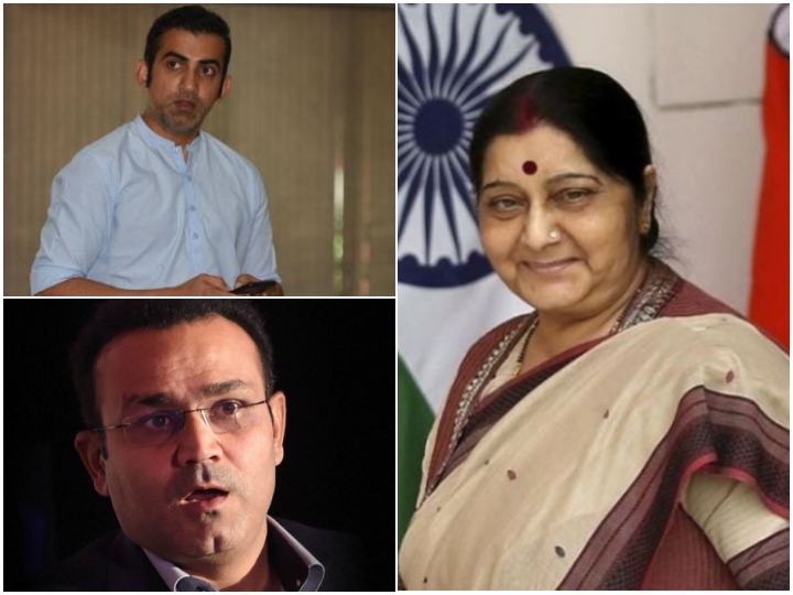 sushma swaraj dies gautam gambhirvirender sehwag suresh raina and harbhajan singh lead sportspersons tributes for indias favourite politician सुषमा स्वराज के निधन पर खेल जगत के दिग्गजों ने किया शोक प्रकट